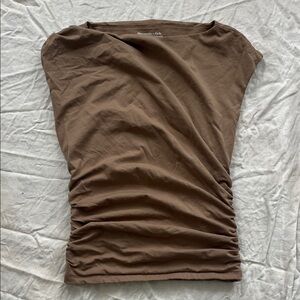 Abercrombie & Fitch Brown Boatneck Tank Top